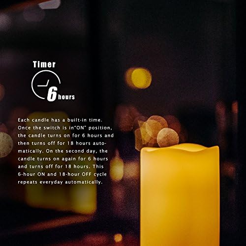 Waterproof Flameless LED Candles with Timer Outdoor Flickering Battery Operated Timing Pillar Candle אורות